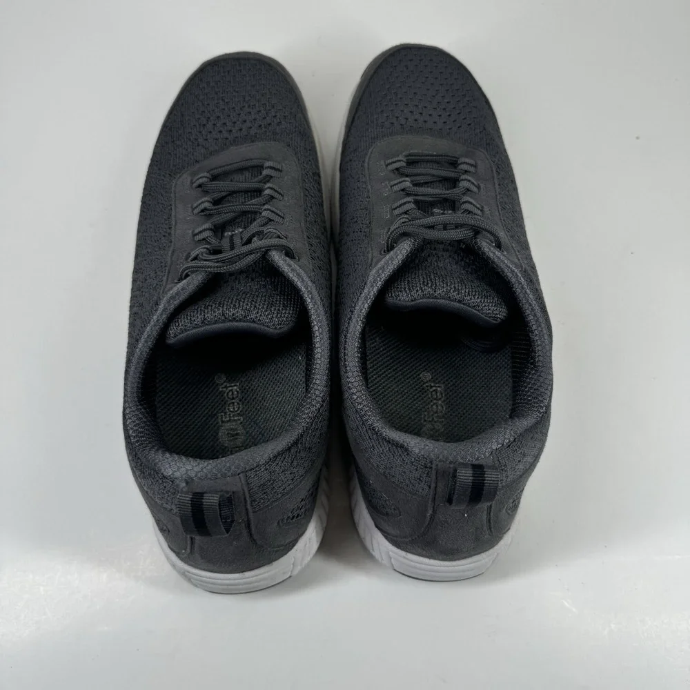 Orthofeet Lava Stretch Knit Men's US 11.5D Dark Grey Orthopedic Walking Sneakers